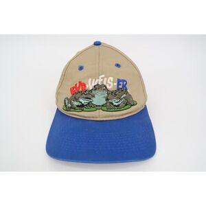 Vintage Budweiser Frog Snapback‎ 1995 Brown Tan Blue Beer Bud Light Promo 90s